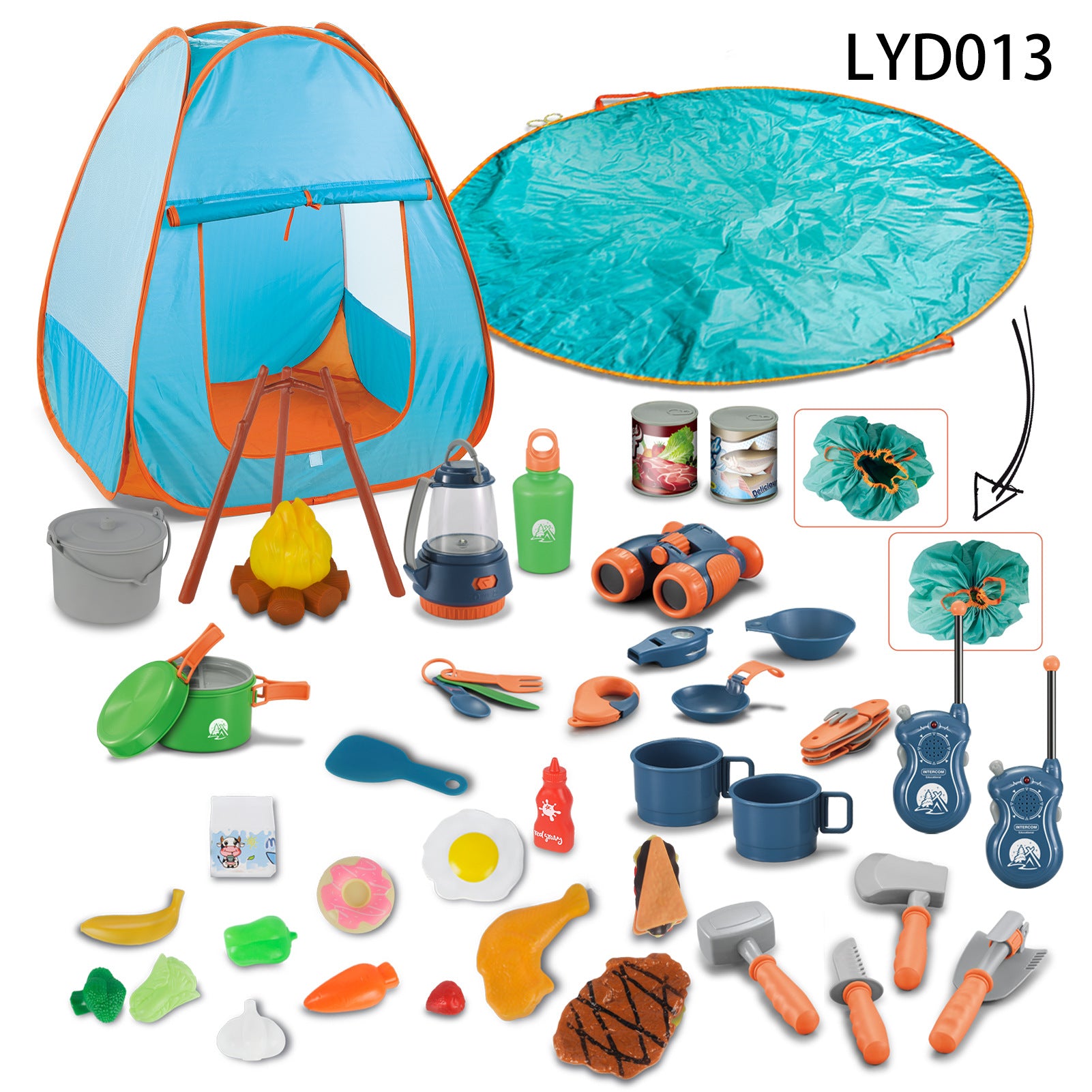 Children's Simulation Camping Tent Play House Toys Outdoor.